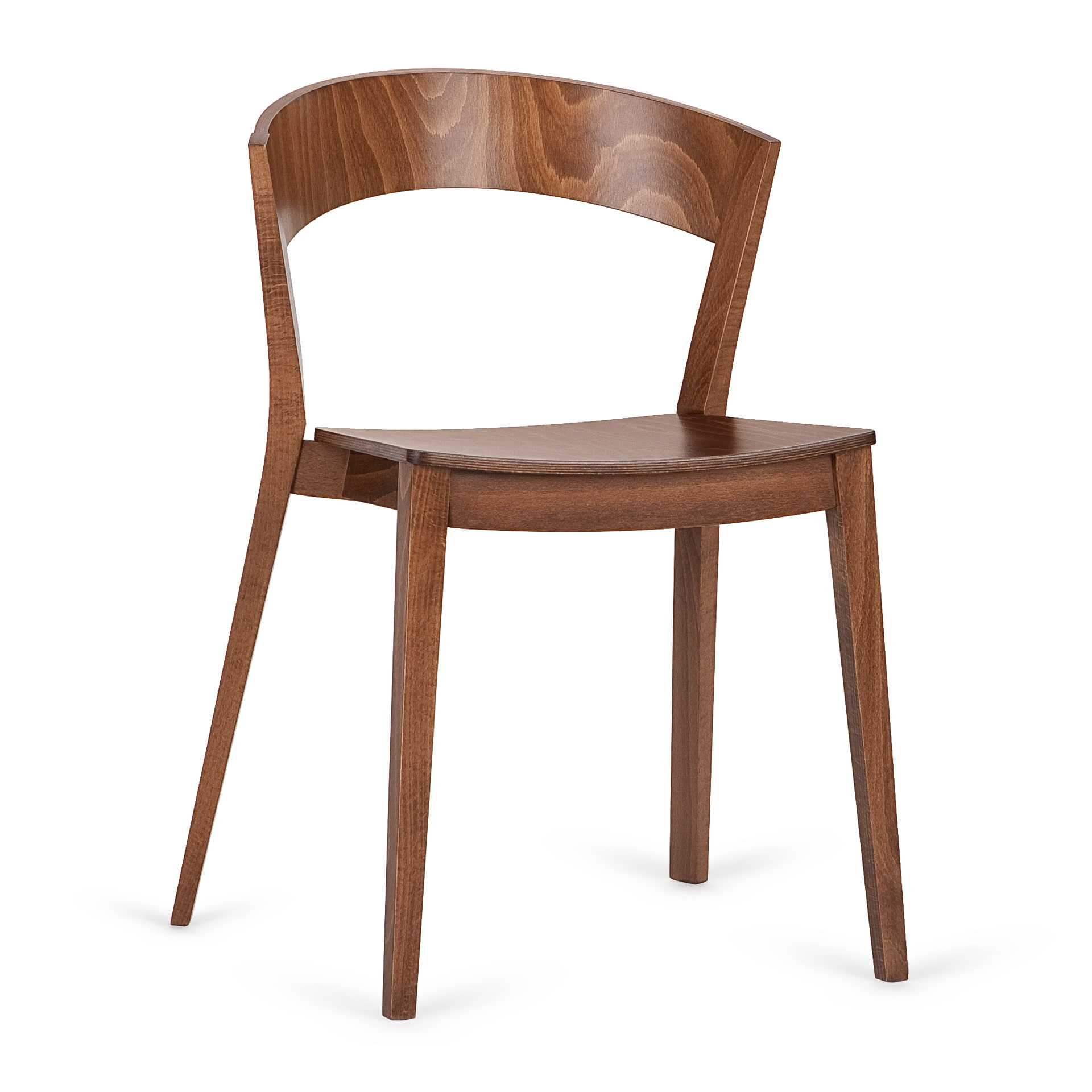 Wooden chair with solid or padded seat