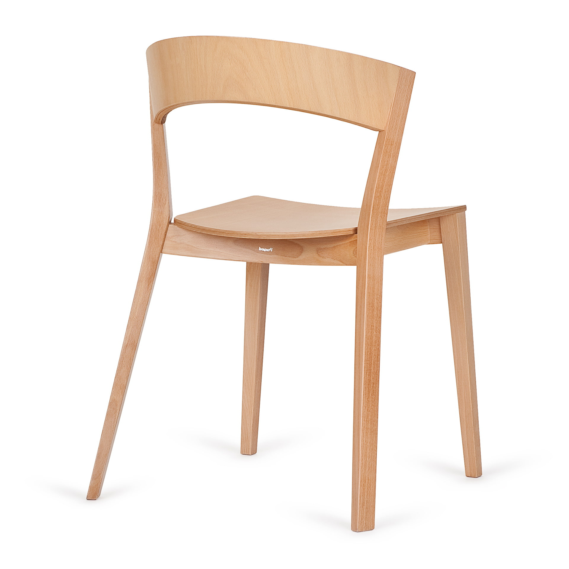 Silla de madera con respaldo blando A-4801 Archer