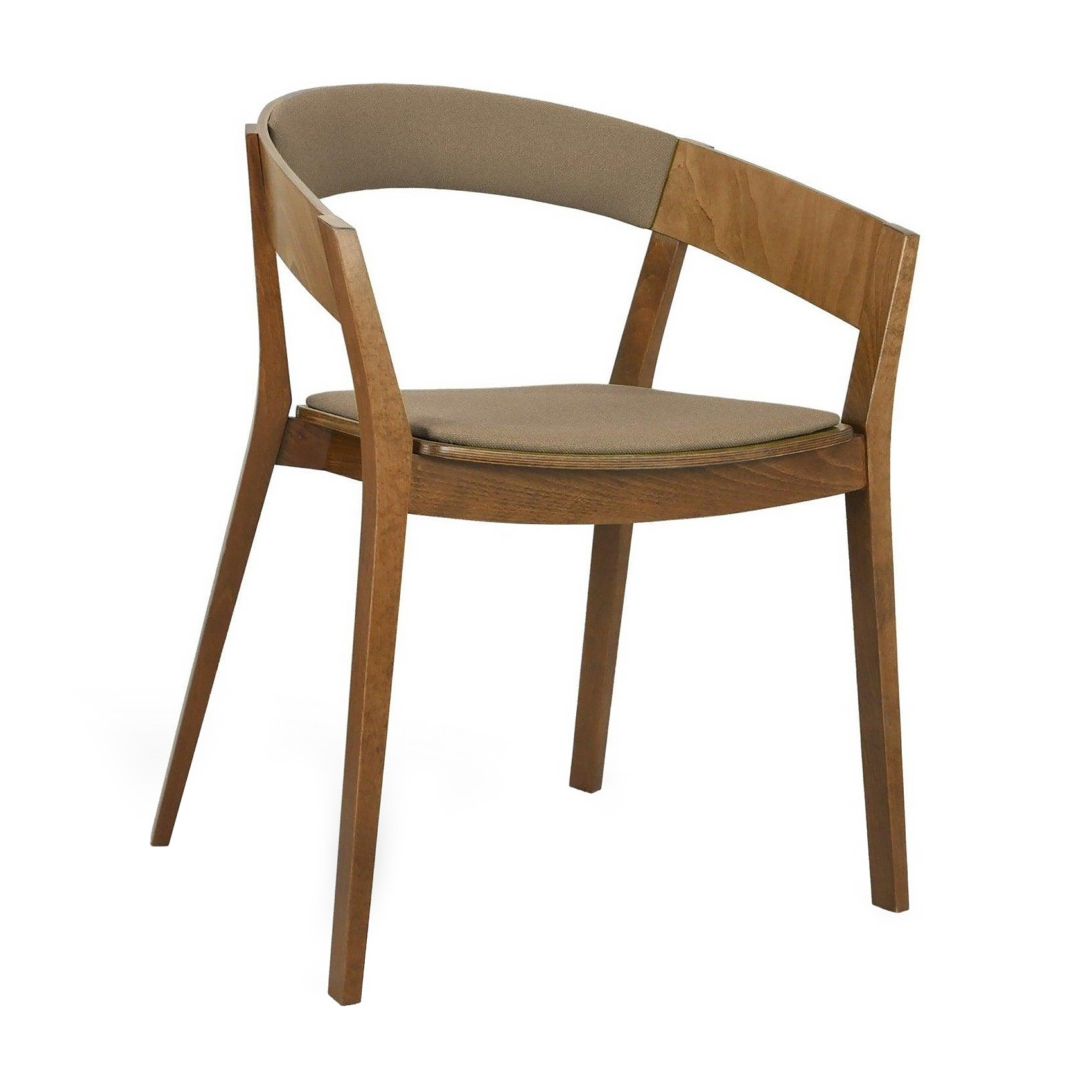 Wooden armchair with padded seat and back B-4802 Archer