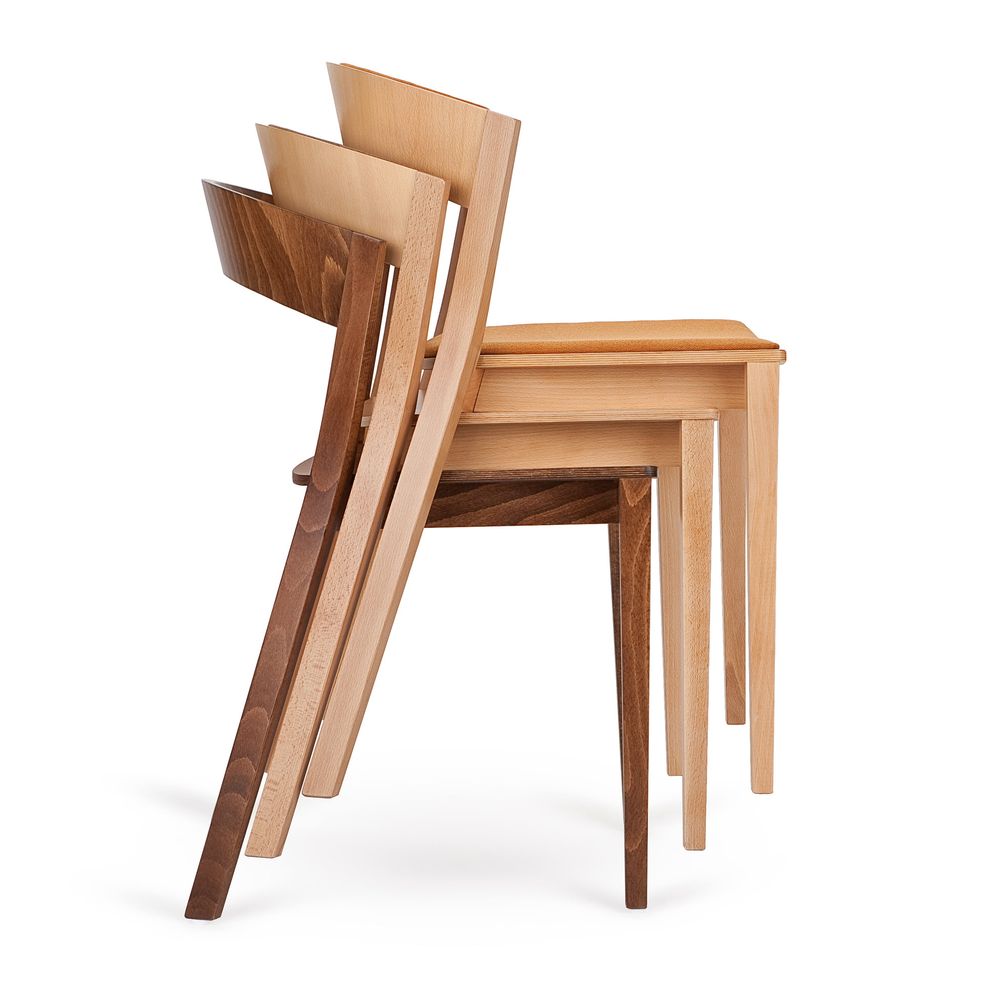 Silla de madera con respaldo blando A-4801 Archer