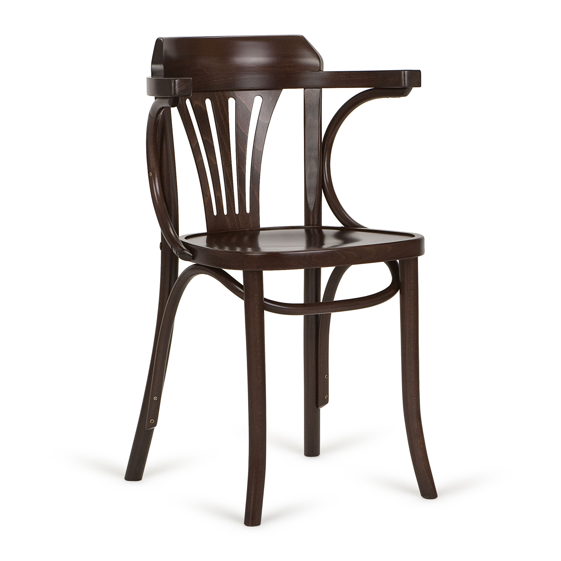 Beech chair with armrests