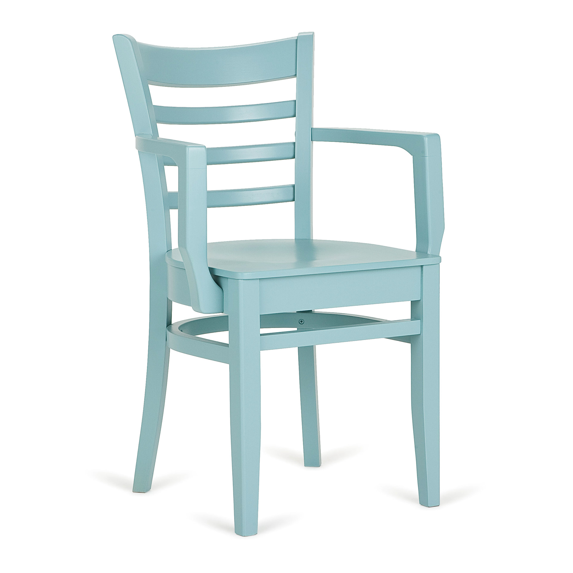 Ladder back wooden armchair with solid or padded seat B-5200
