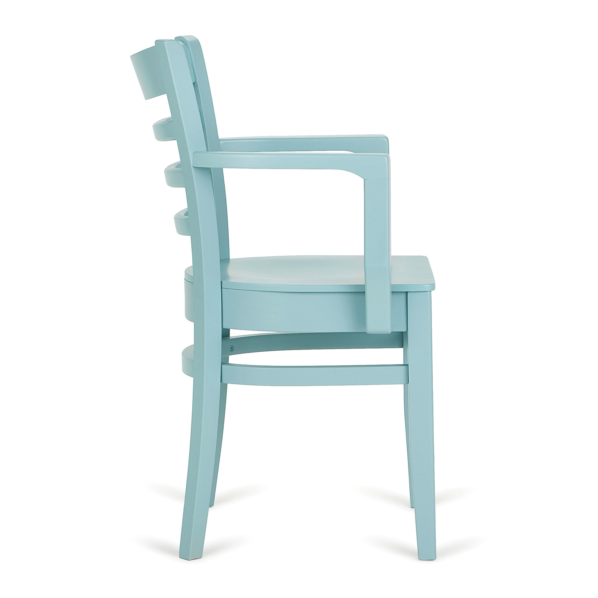 Ladder back wooden armchair with solid or padded seat B-5200