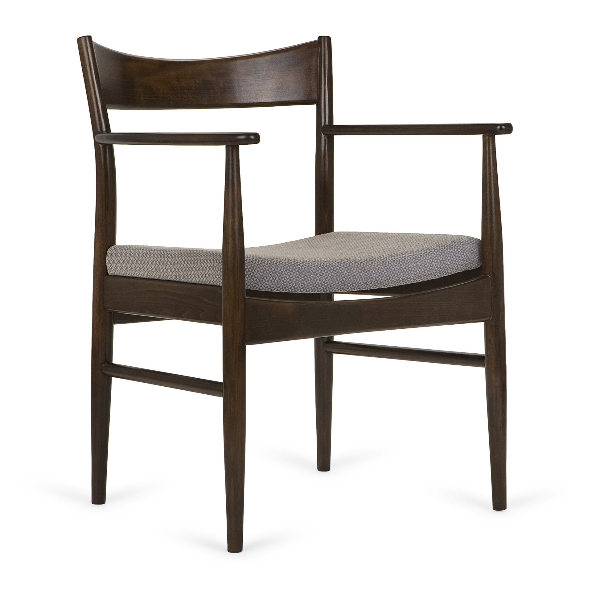 Wooden armchair with padded seat