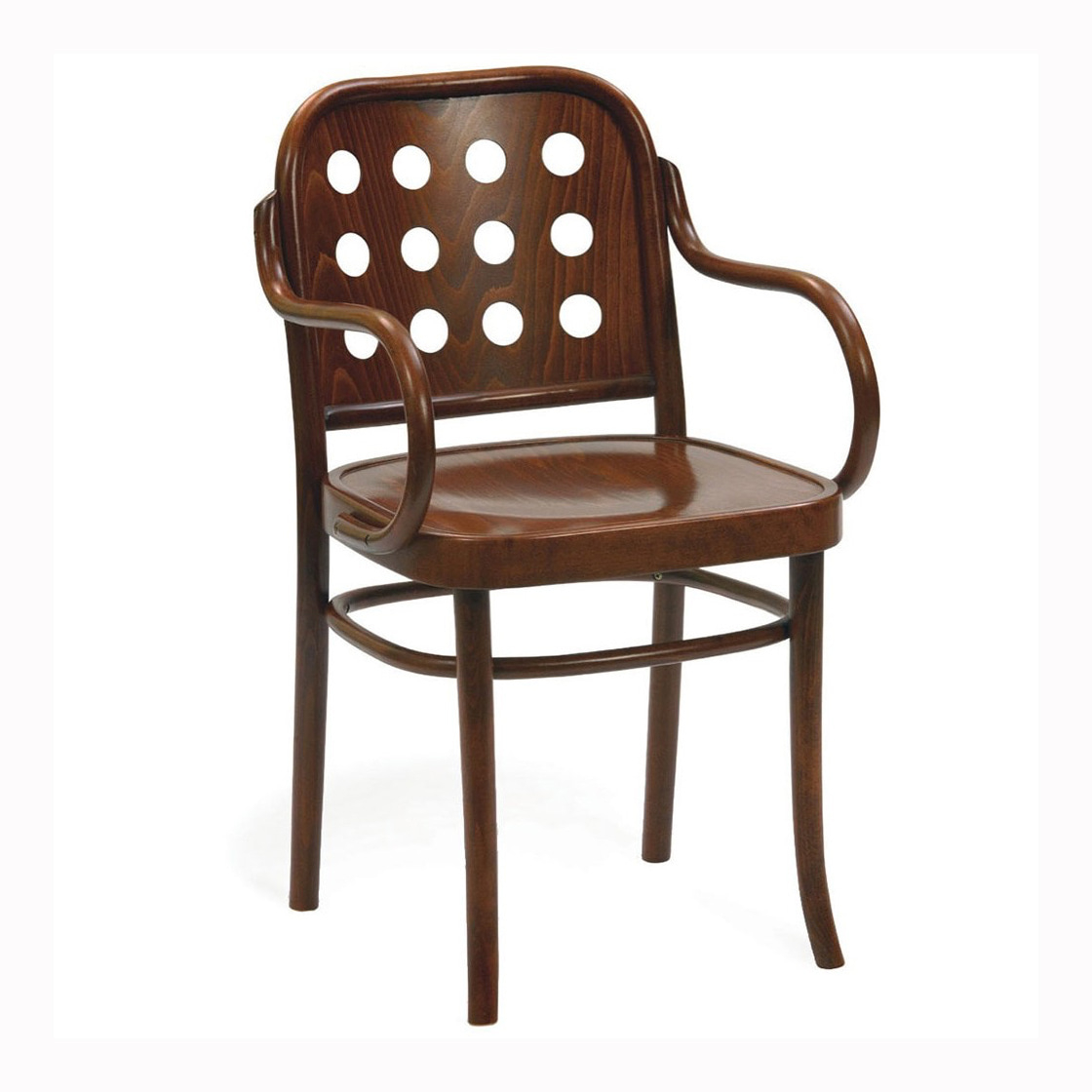 Armchair with round holes in the backrest B-6010