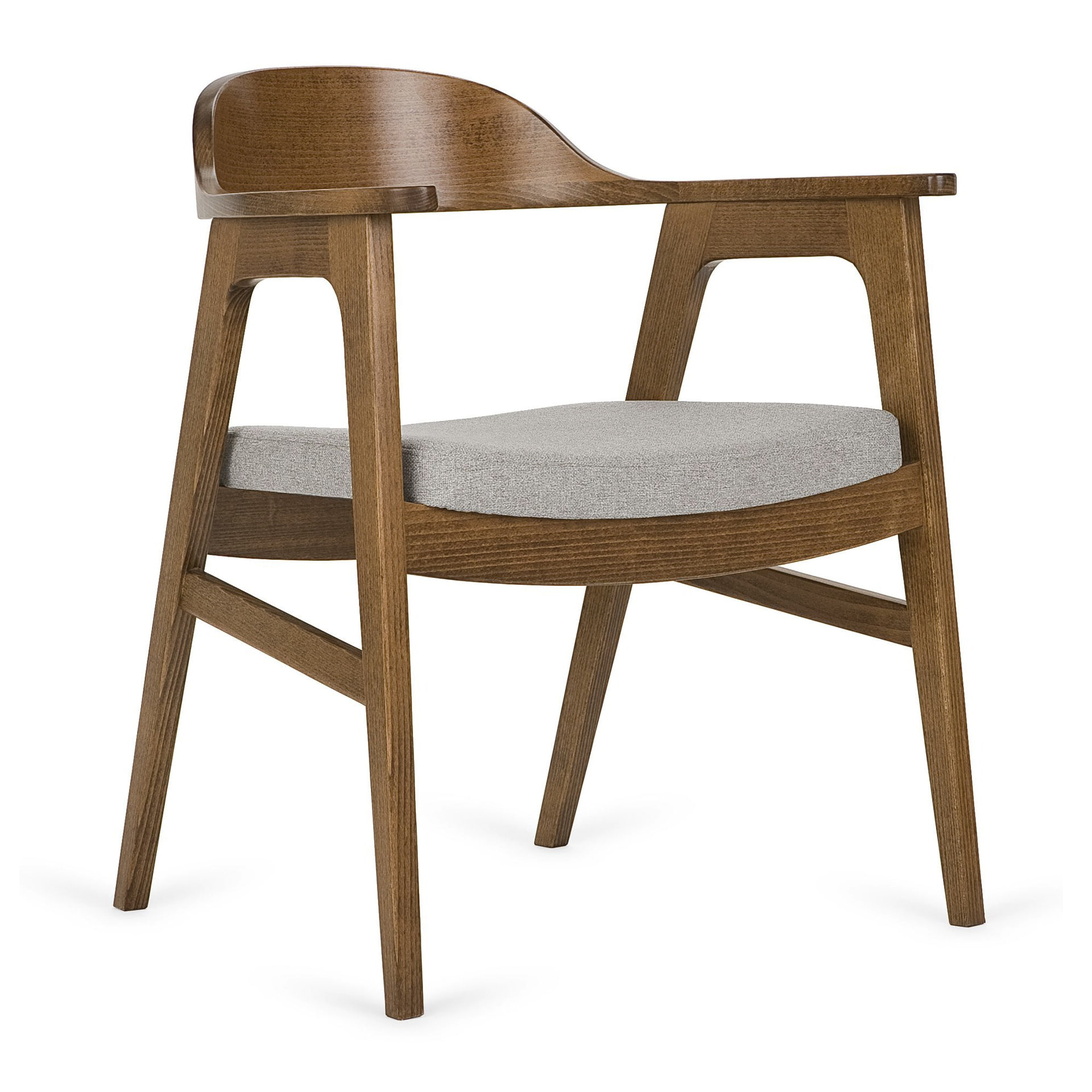 Wooden armchair with solid or padded seat
