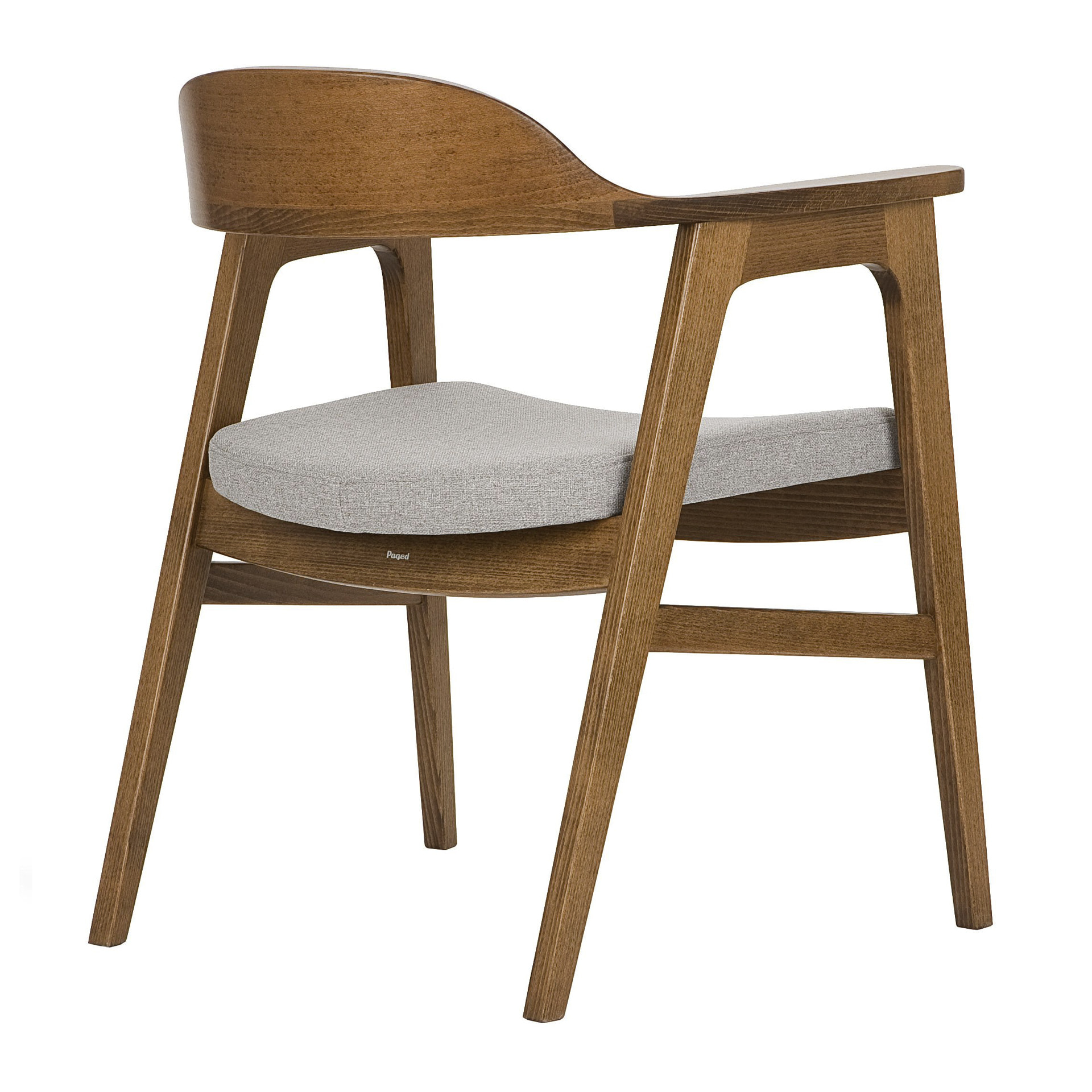 Wooden armchair with upholstered seat B-6210 Heritage