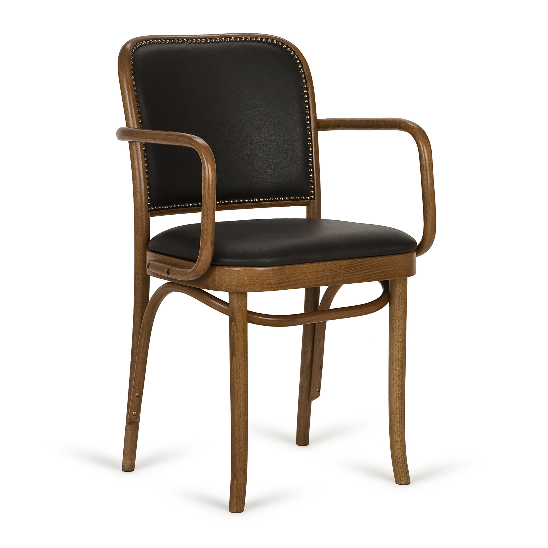 Upholstered bentwood armchair