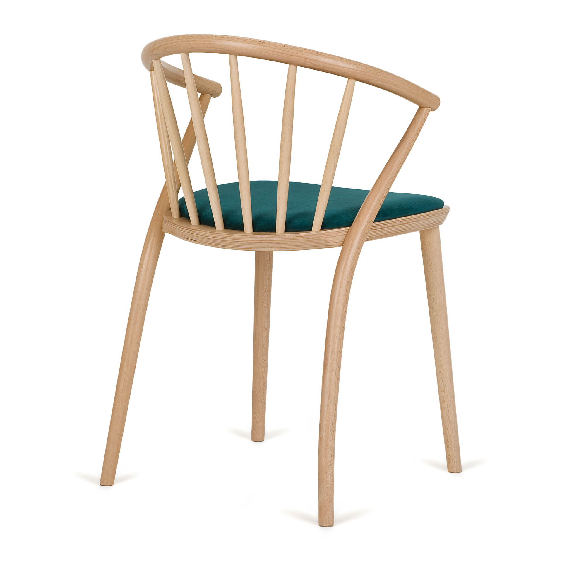 Wooden armchair with vertical slat back B-9820 Sudoku