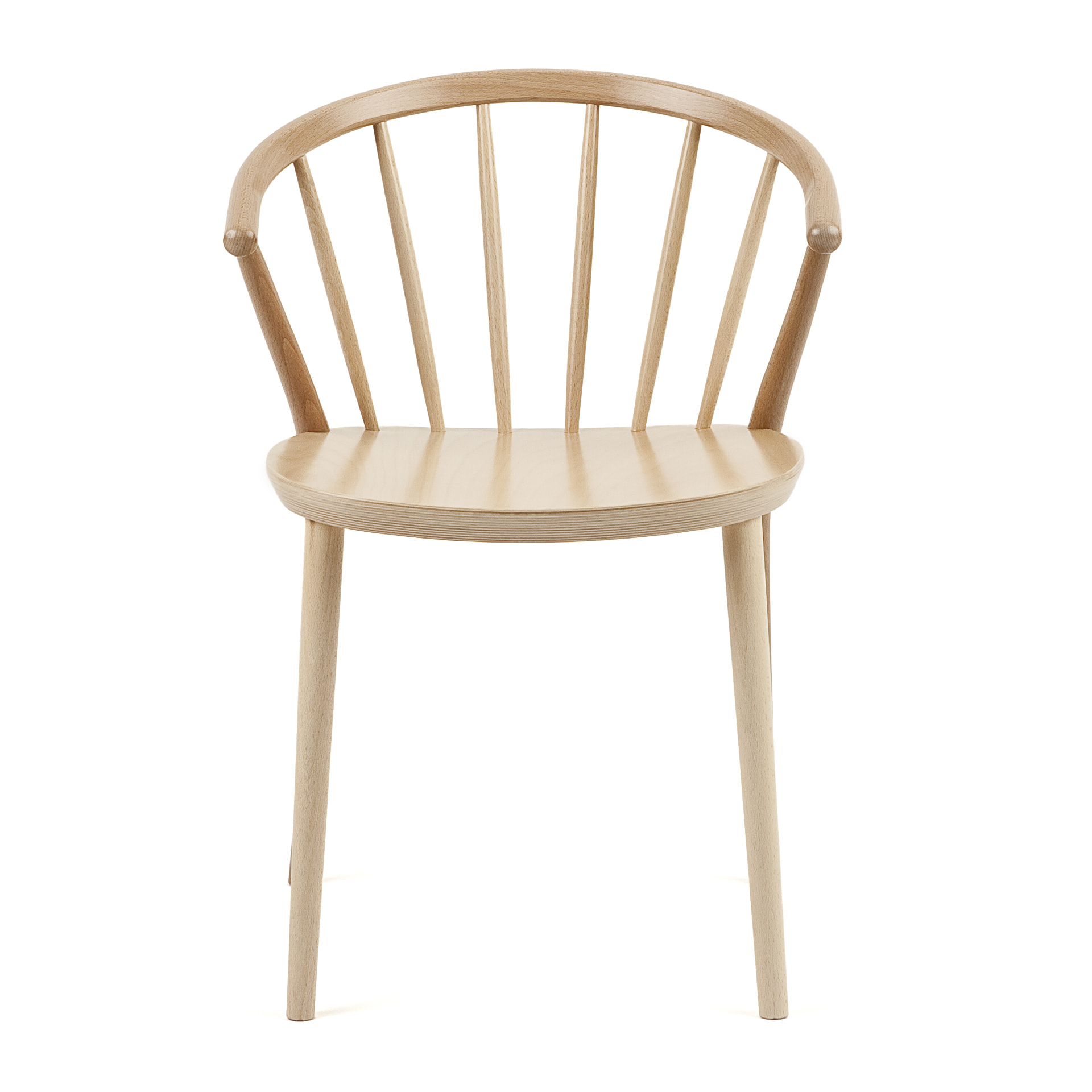 Wooden armchair with vertical slat back B-9820 Sudoku