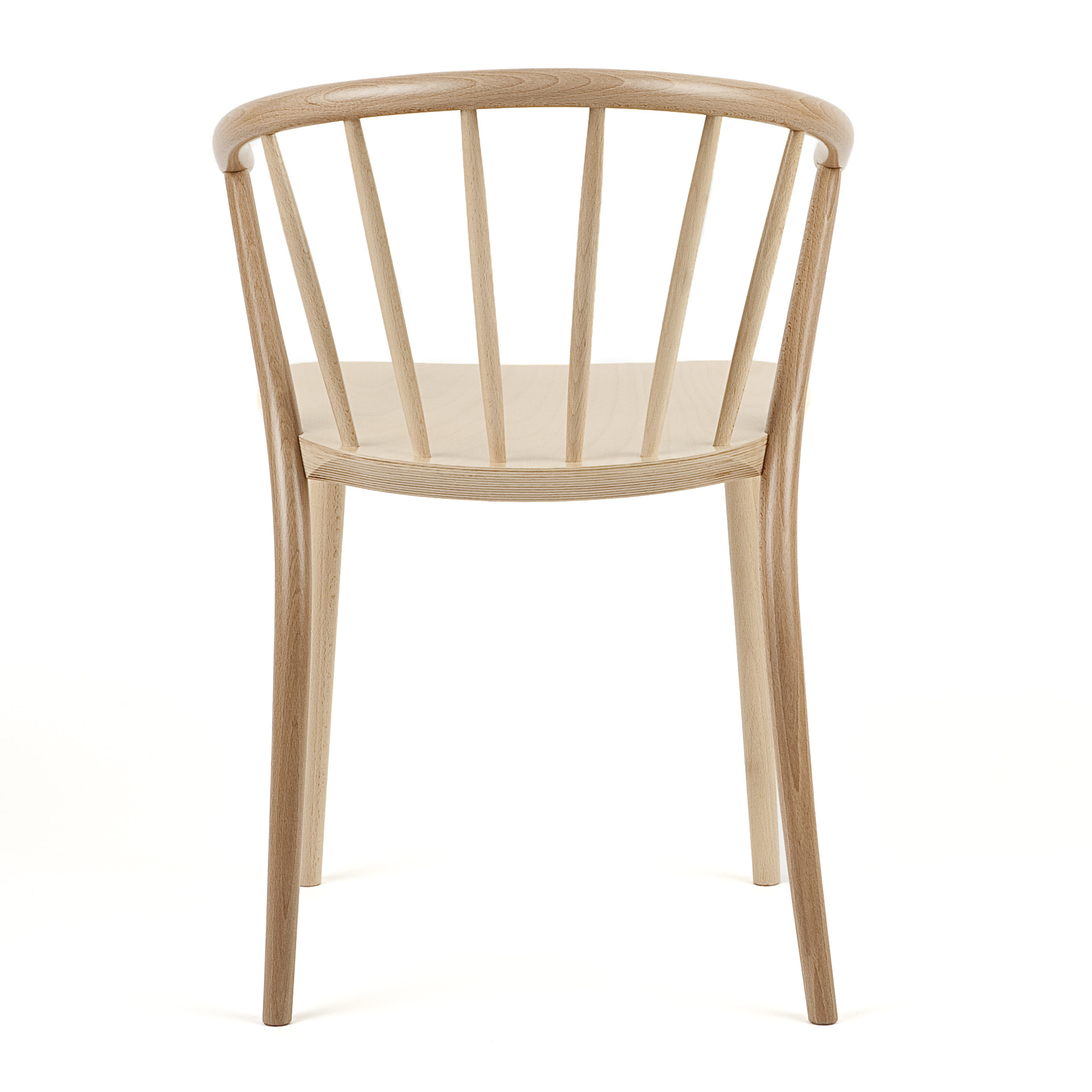 Wooden armchair with vertical slat back B-9820 Sudoku