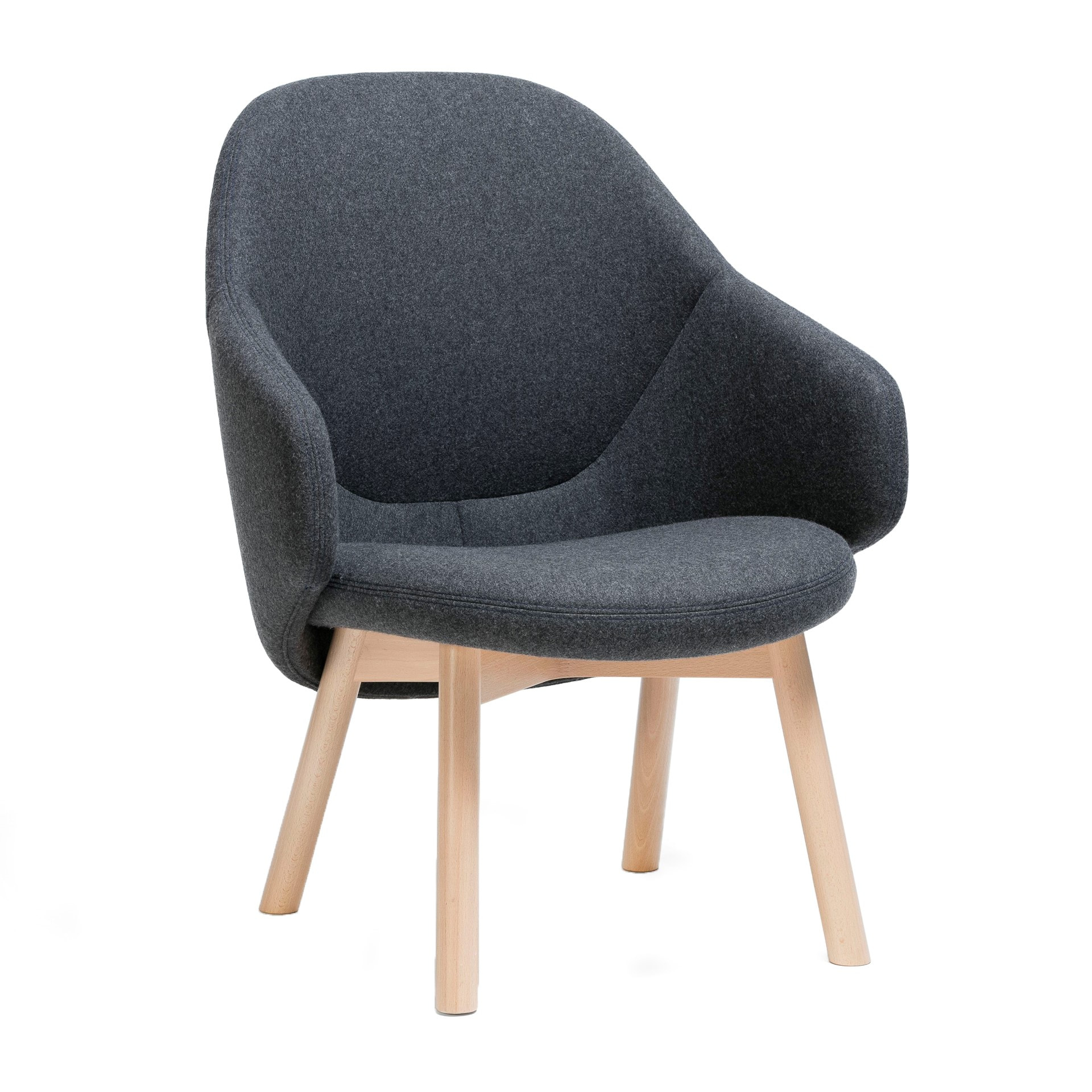 Upholstered lounge armchair