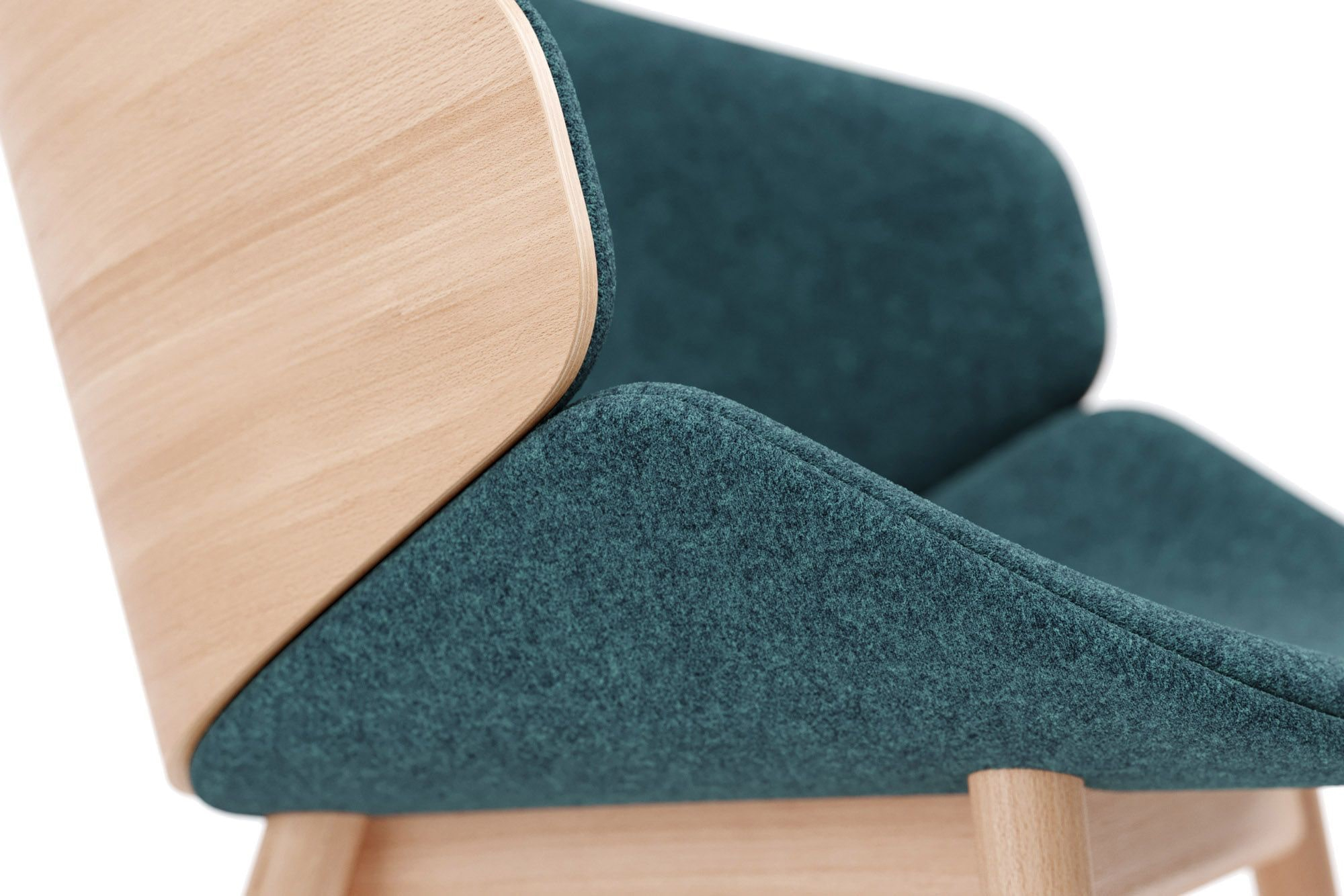 Upholstered wooden chair with armrests B-Aria W