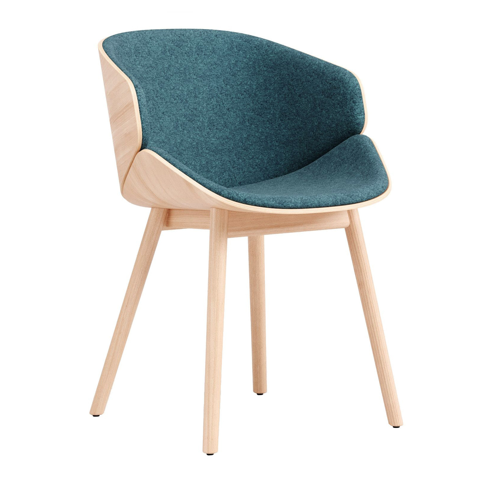Wooden upholstered wooden chair B-Aria WW