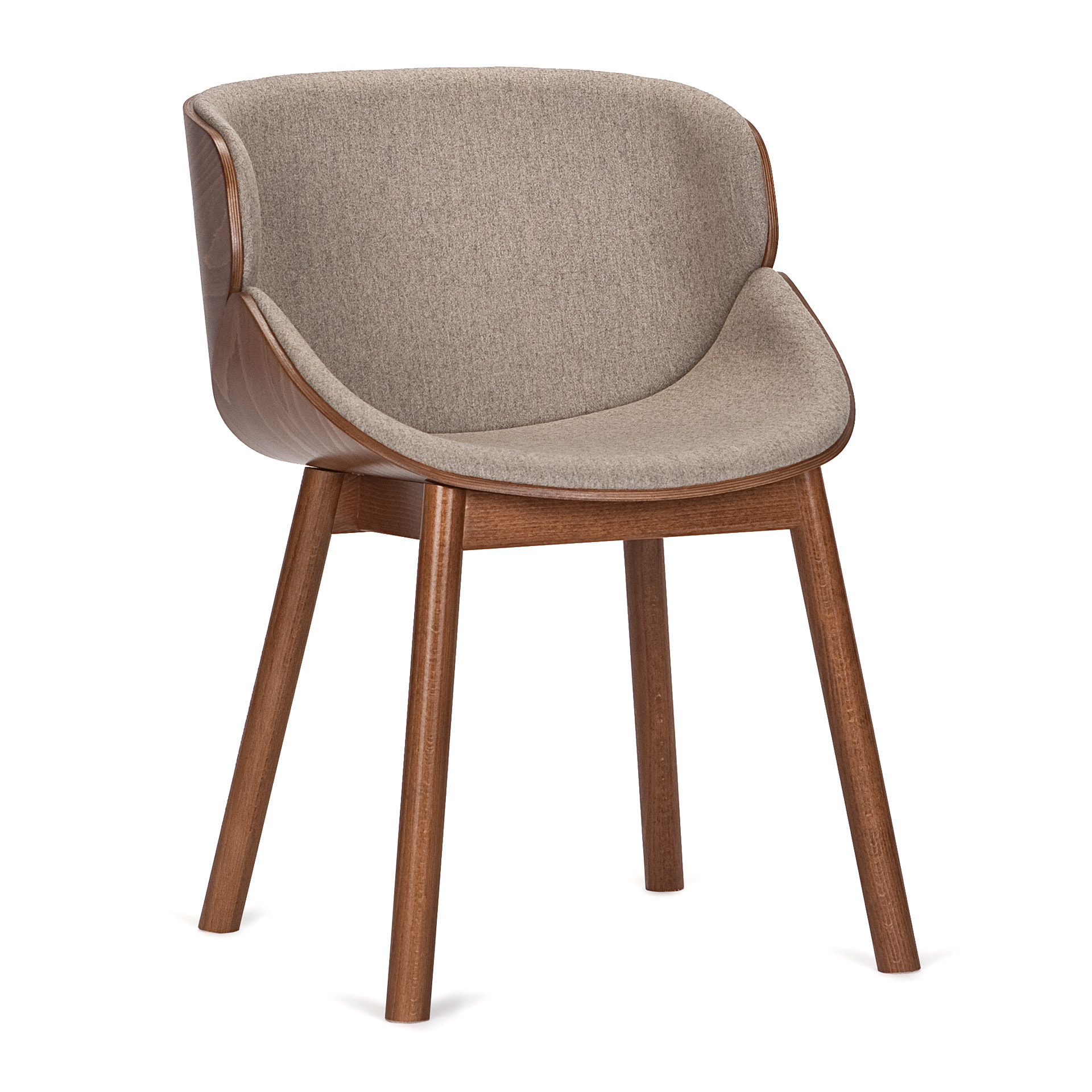 Wooden upholstered wooden chair B-Aria WW