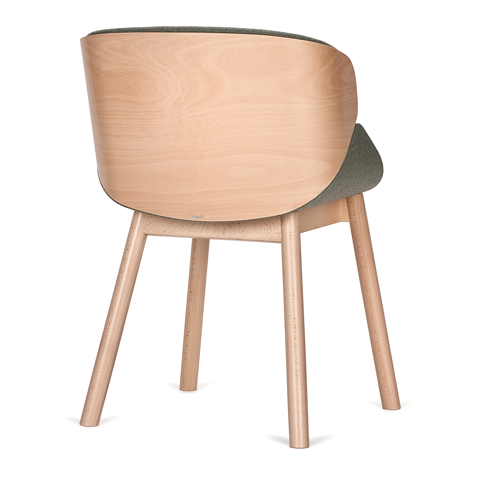 Upholstered wooden chair with armrests B-Aria W