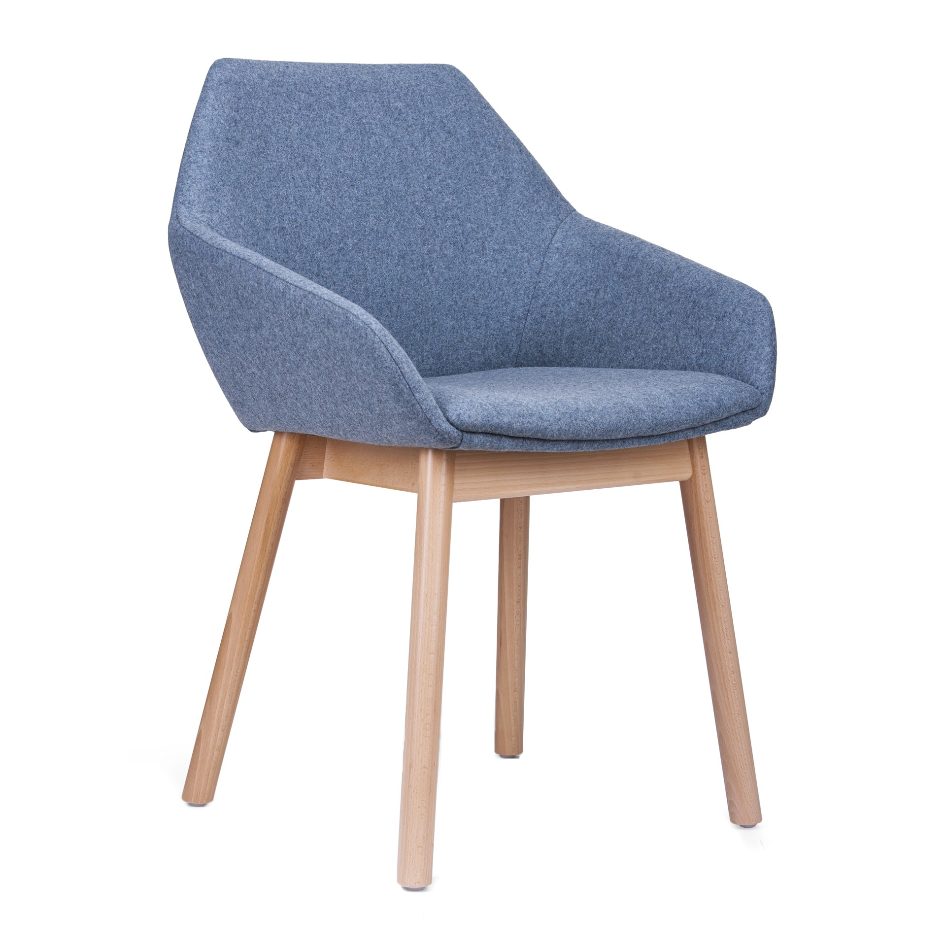 Fully upholstered wooden armchair B-Tuk 1