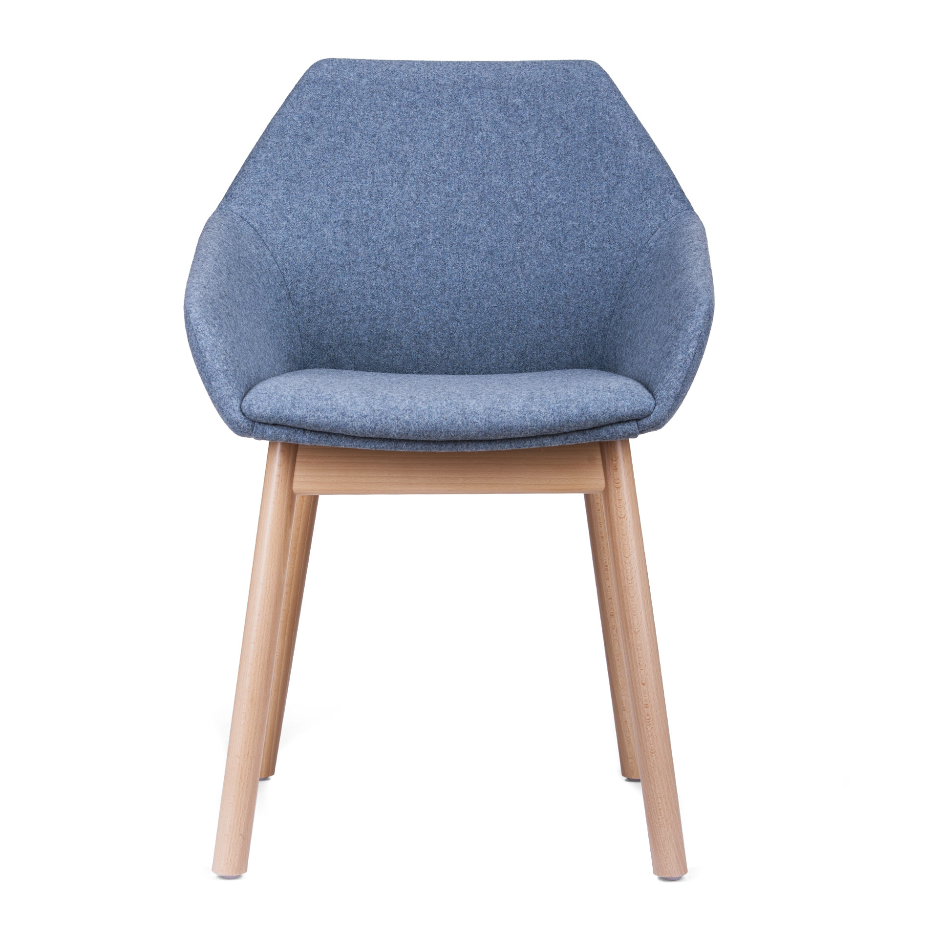 Fully upholstered wooden armchair B-Tuk 1