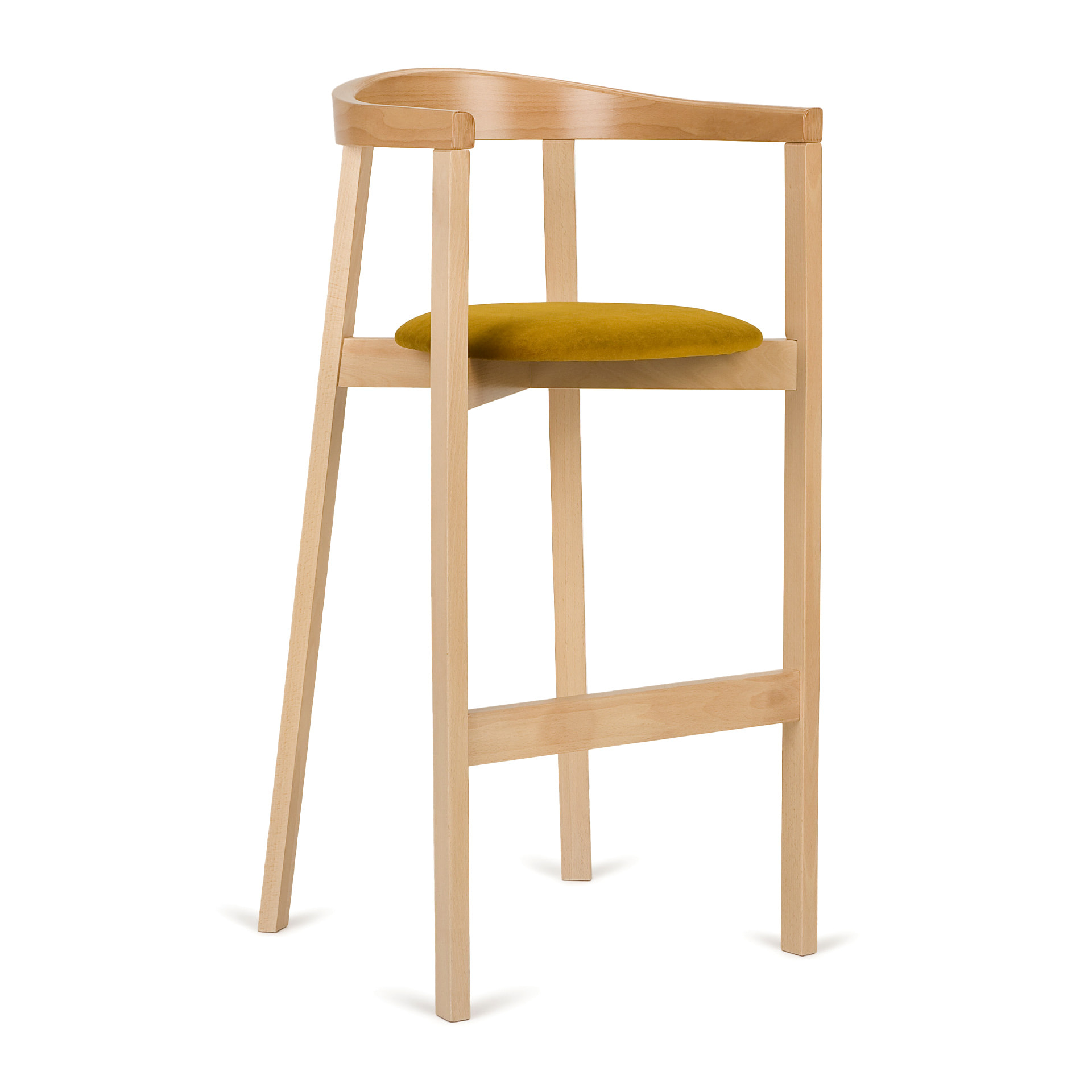 Bar stool with armrests stackable