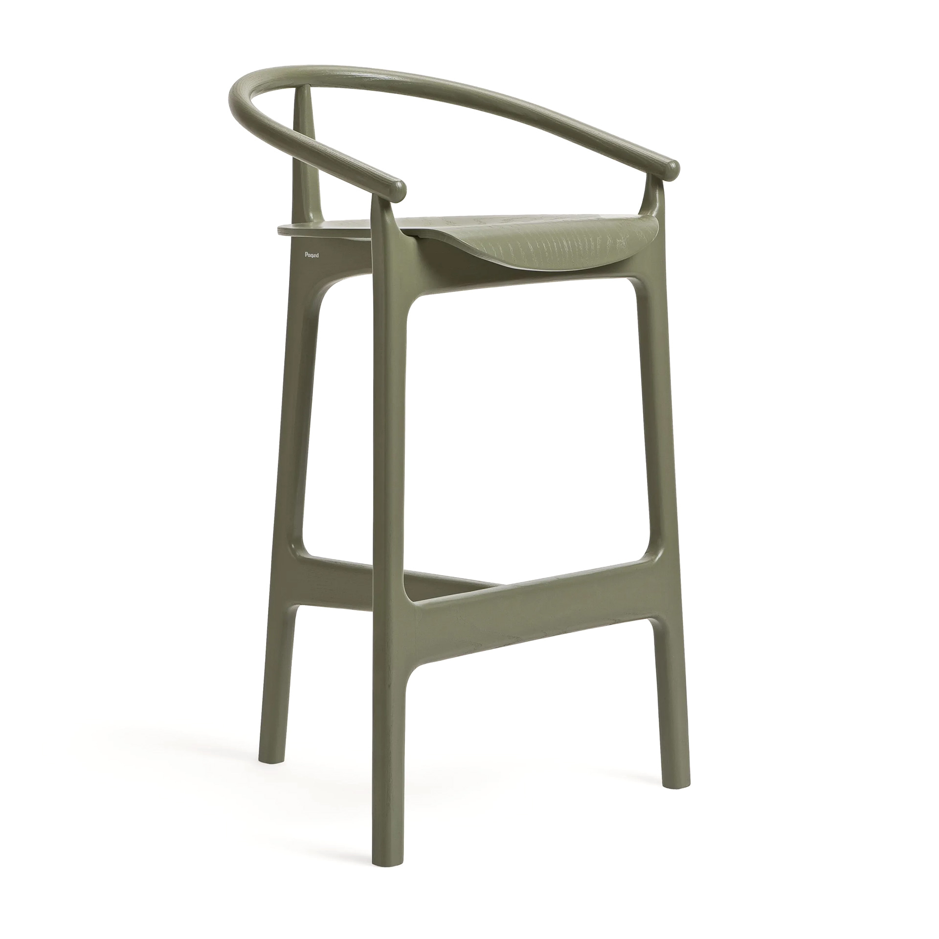 Beech bar stool with three legs