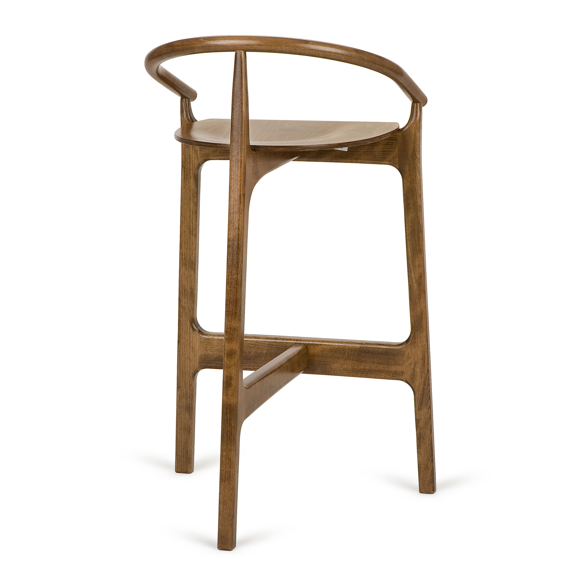 Wooden bar stool with three legs H-2940 EVO