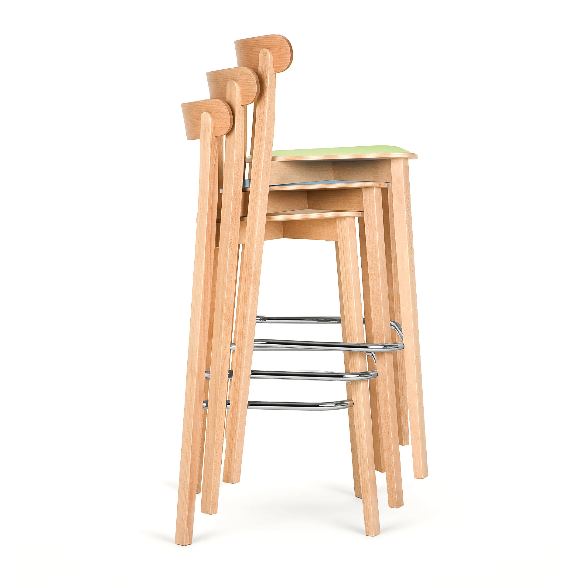Stackable bar stool in beech H-4420 Icho