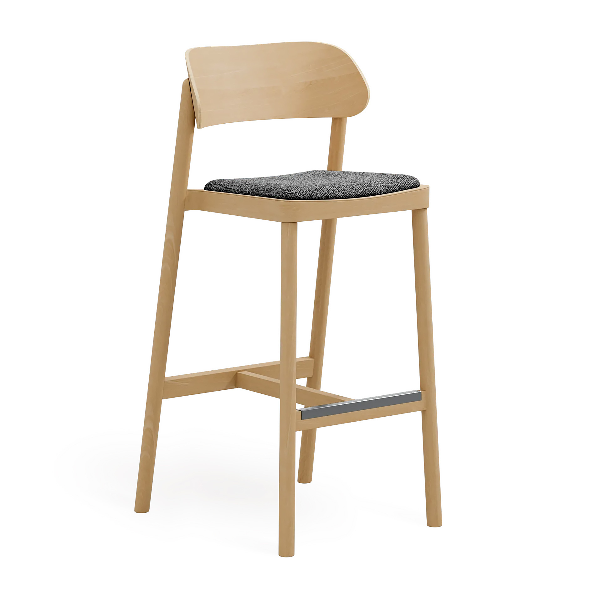 Beech wood bar stool