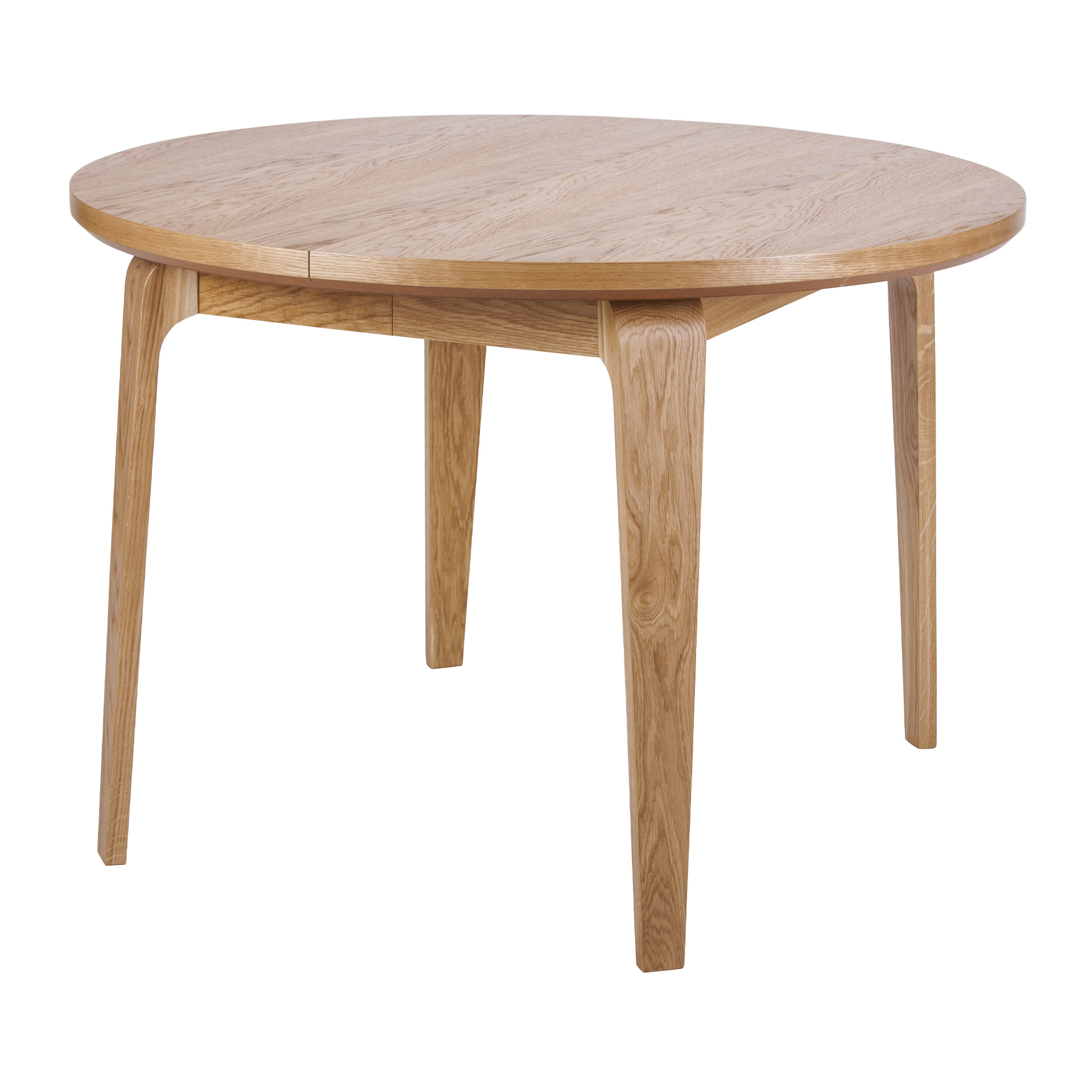 Oak extending dining table Ø 43.3" (110 cm)