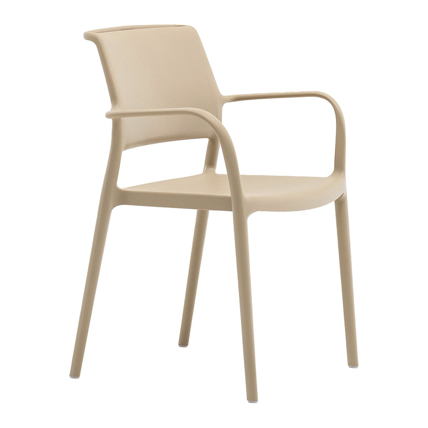 Polypropylene stackable chair with armrests B-315 Ara