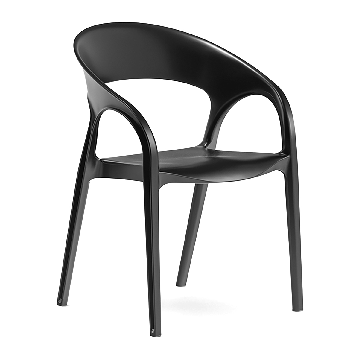Polypropylene stackable chair with armrests B-621 Gossip