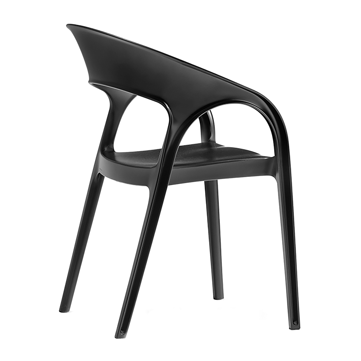 Polypropylene stackable chair with armrests B-621 Gossip