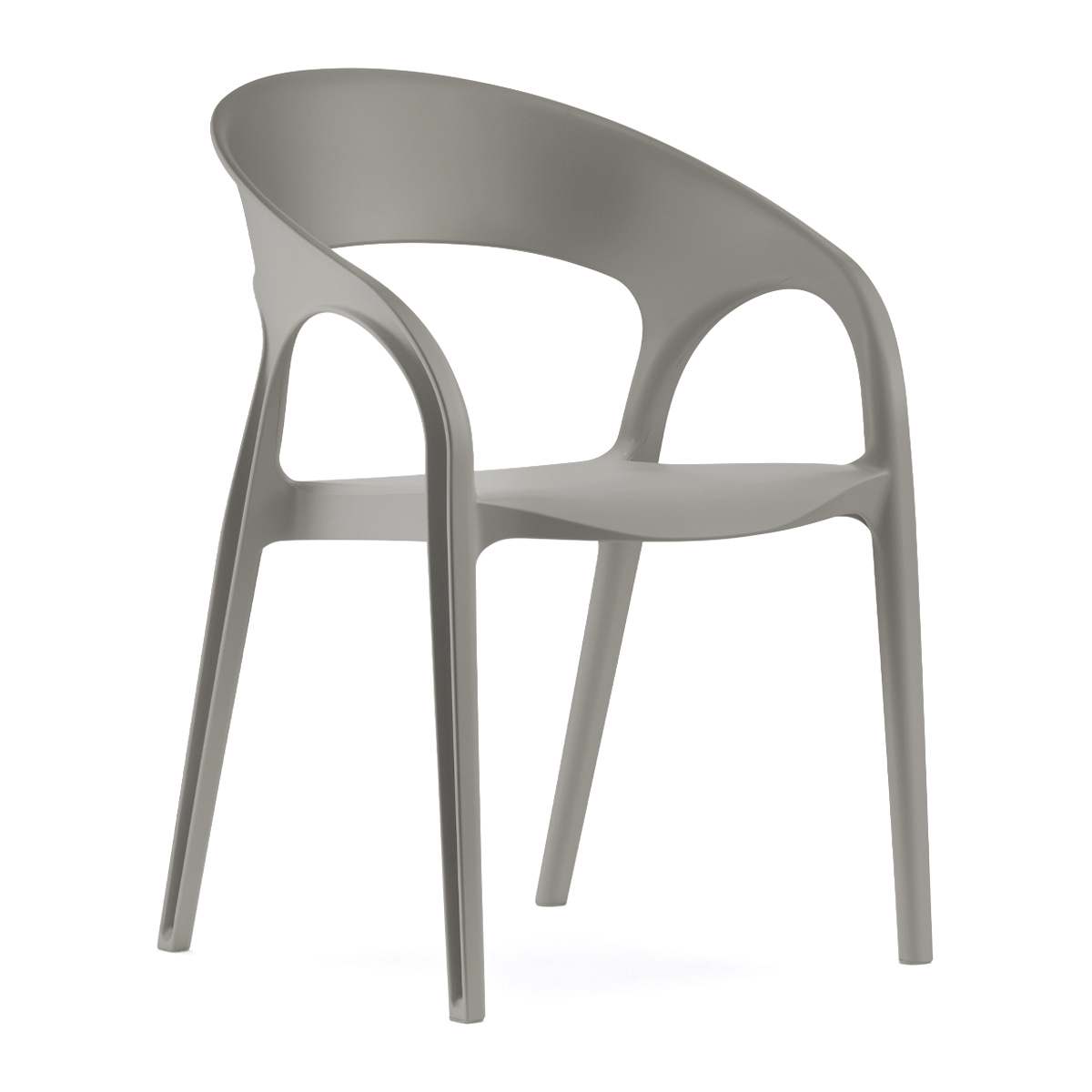 Polypropylene stackable chair with armrests B-621 Gossip