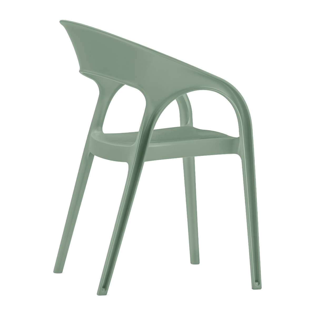 Polypropylene stackable chair with armrests B-621 Gossip