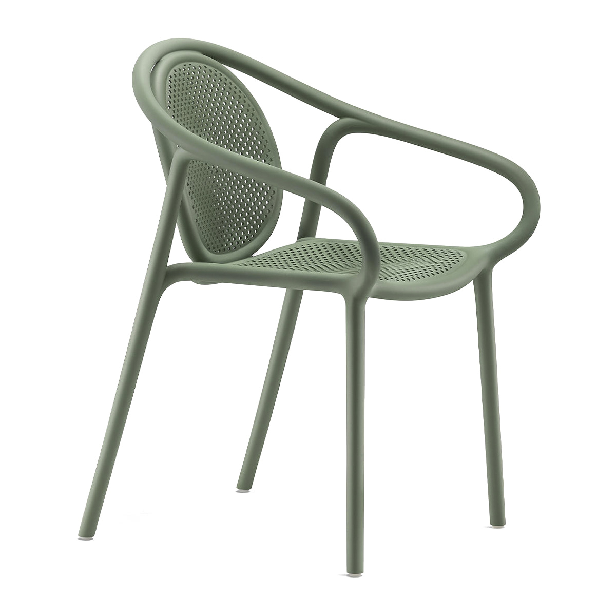 Perforated polypropylene chair with armrests B-3735 Remind