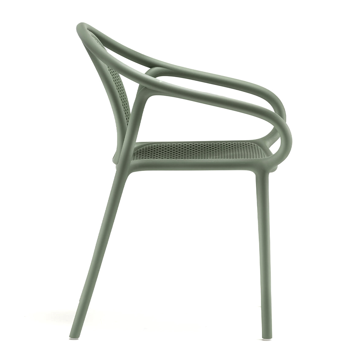 Perforated polypropylene chair with armrests B-3735 Remind