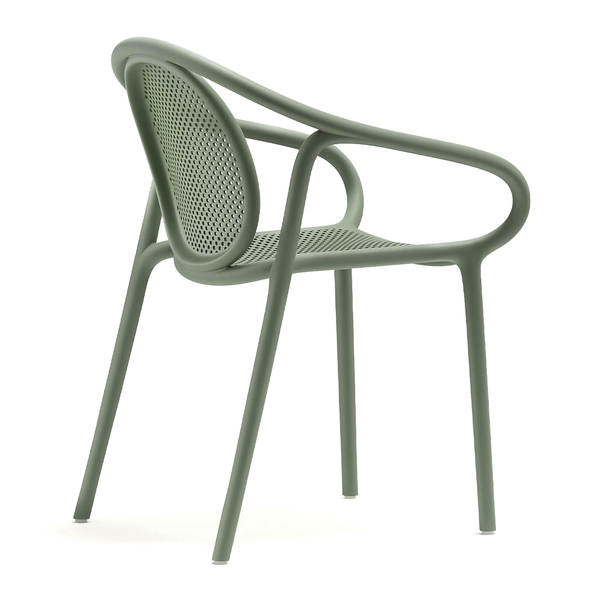 Perforated polypropylene chair with armrests B-3735 Remind