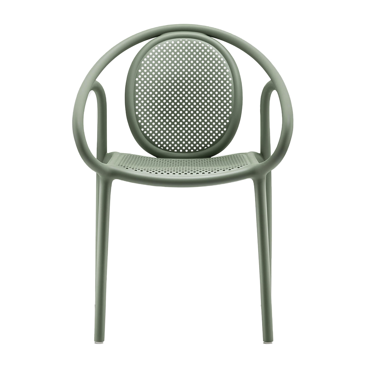Perforated polypropylene chair with armrests B-3735 Remind