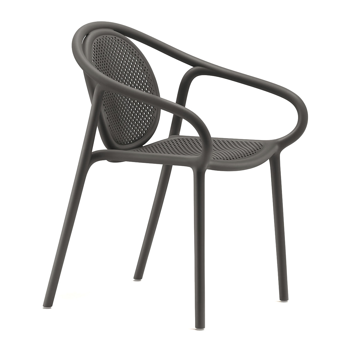 Perforated polypropylene chair with armrests B-3735 Remind