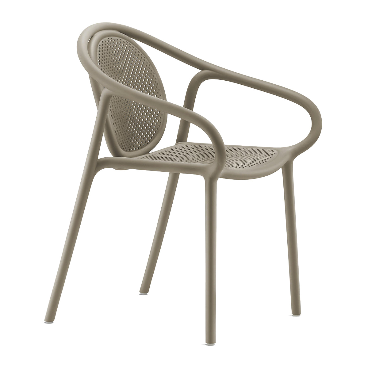 Perforated polypropylene chair with armrests B-3735 Remind