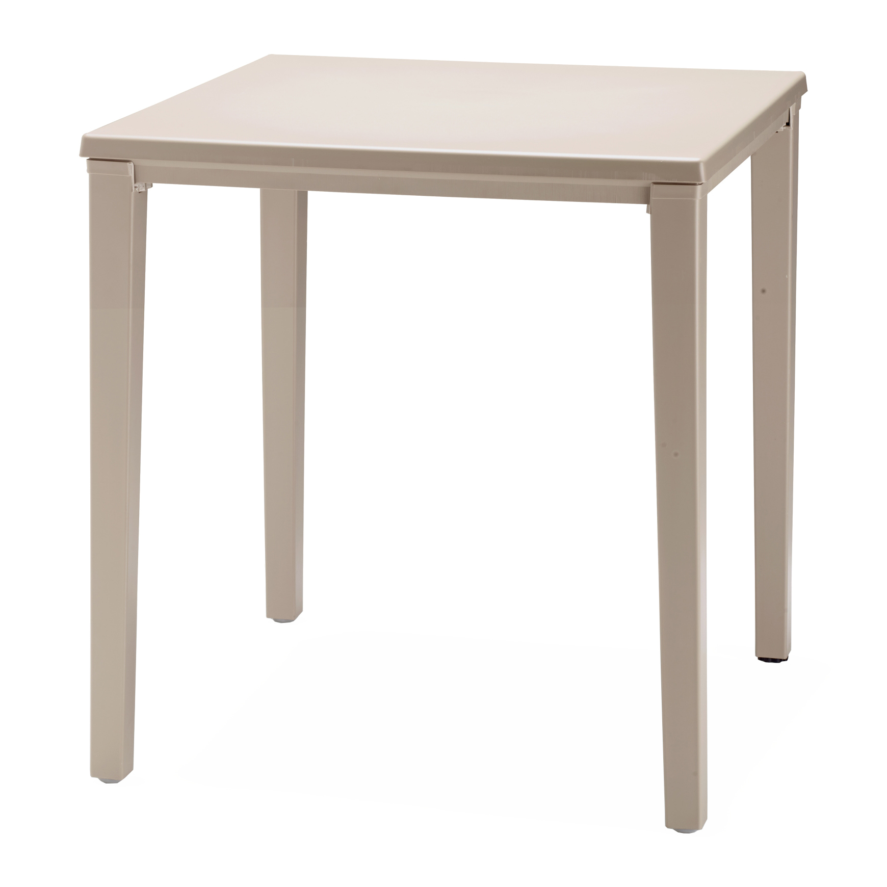 Aluminum dining table with a 27" square polypropylene top Timo 2131