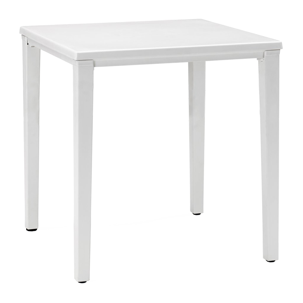 Square 31" metal table with plastic top