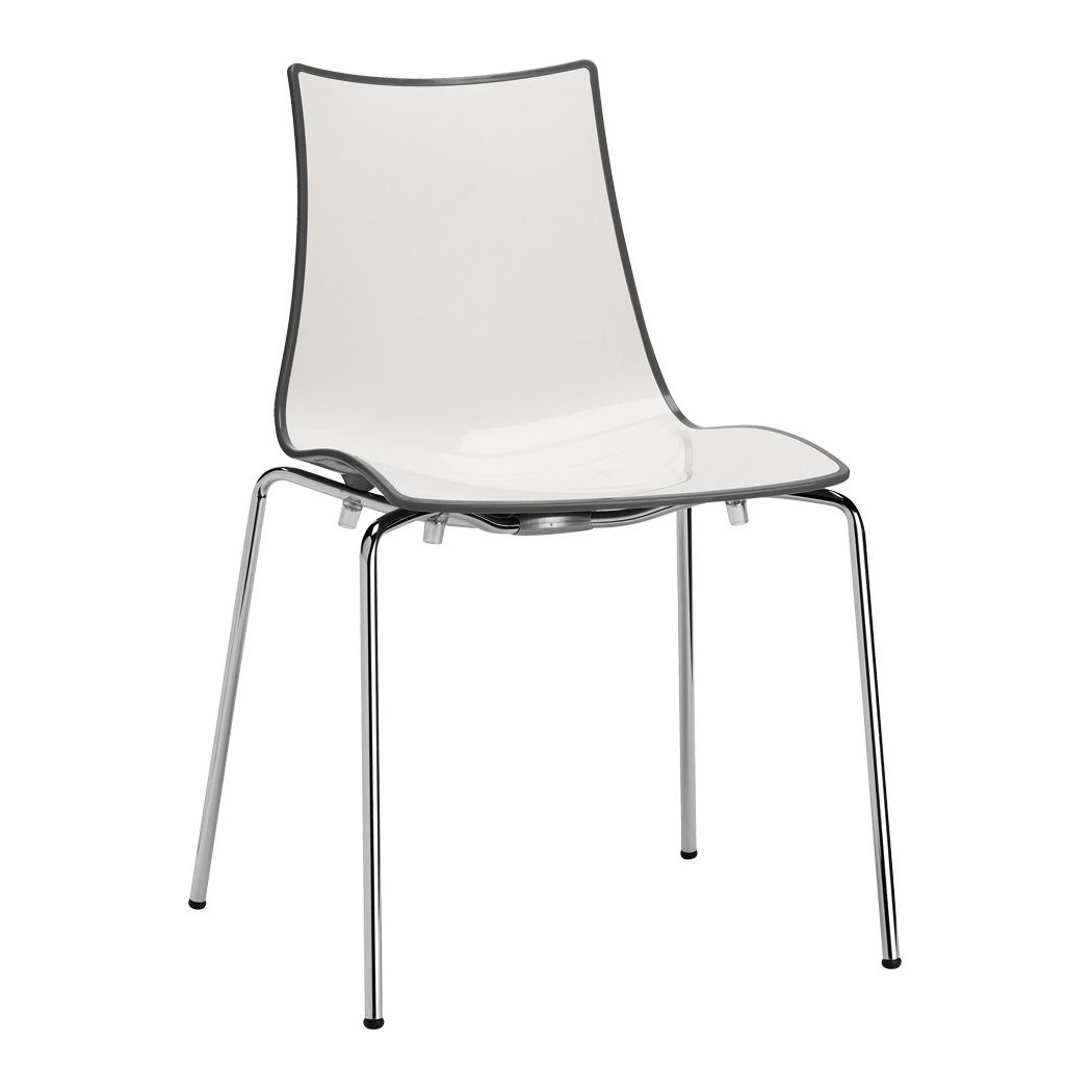 Silla de plástico con armazón de metal