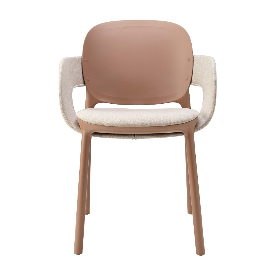Resin chair with padded seat and armrests B-2384 HUG