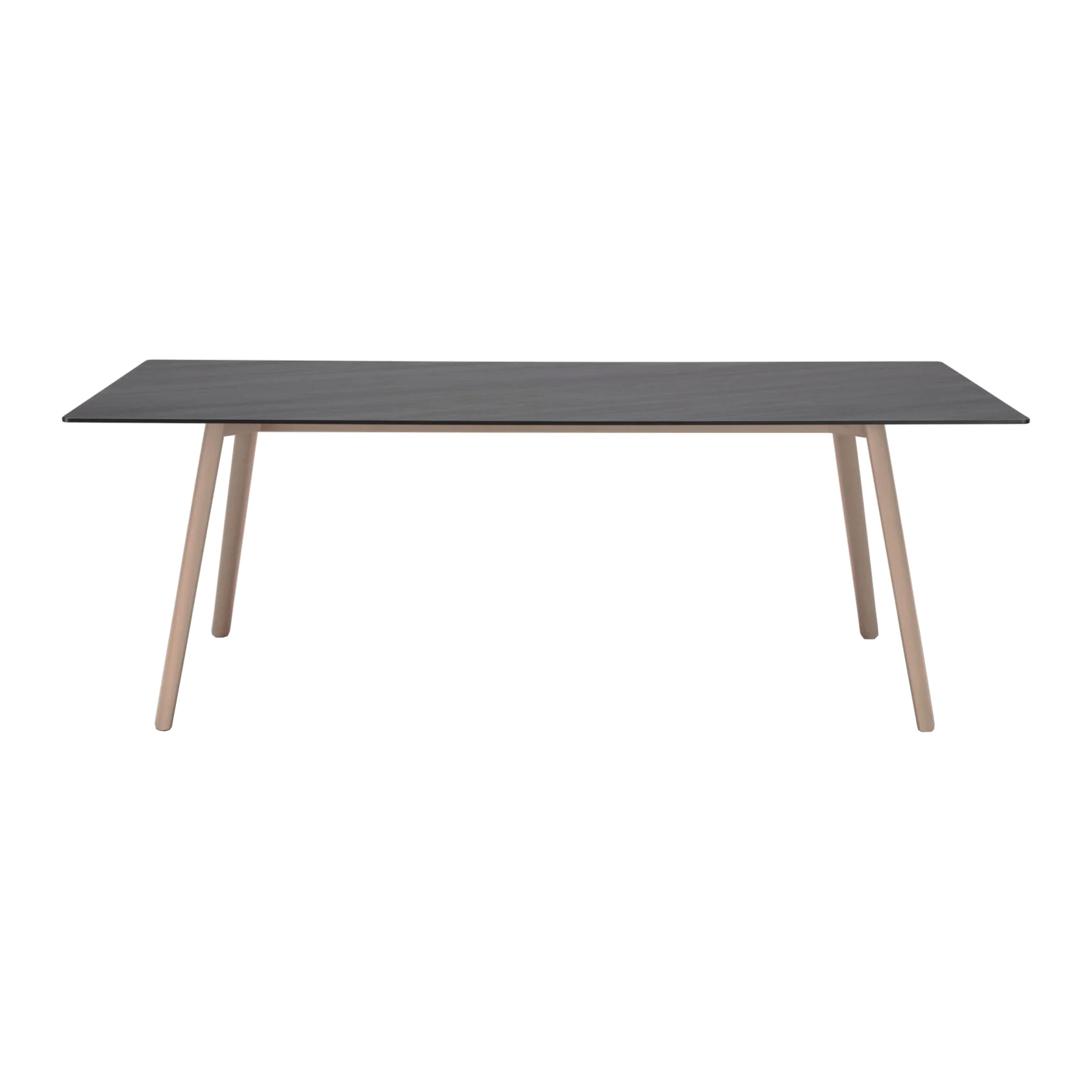 Rectangular 82x39" metal dining table
