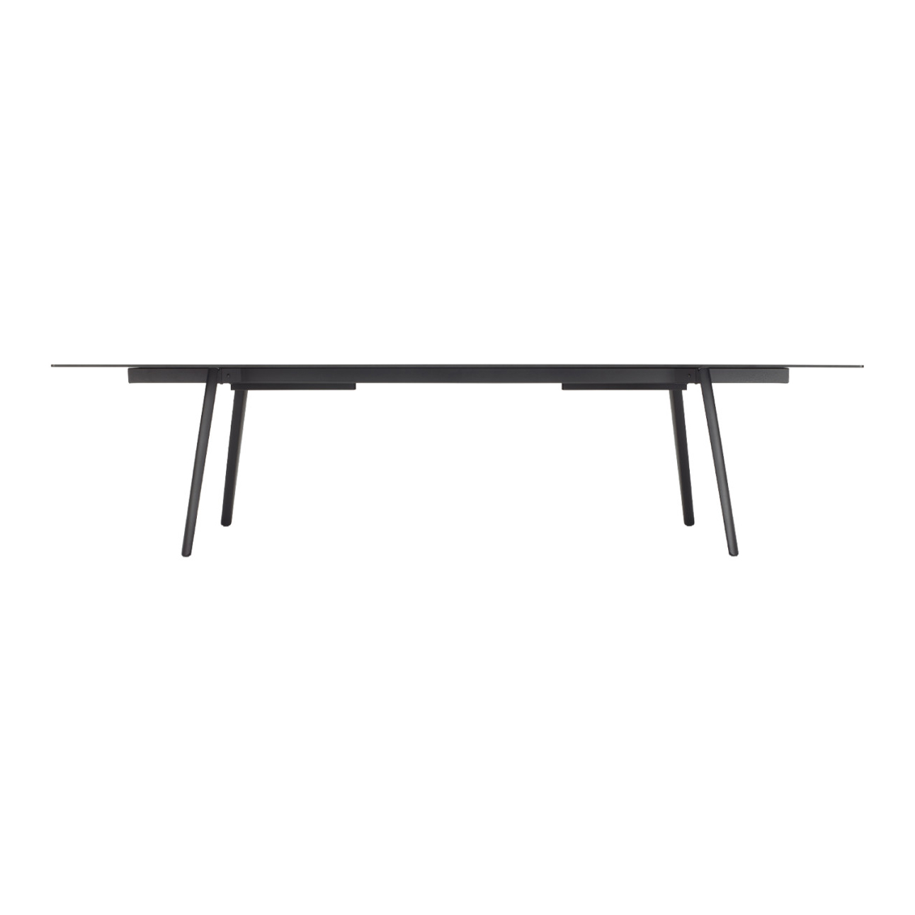 Die-cast aluminum office table with a rectangular 118x47" HPL top Squid 2432 OF