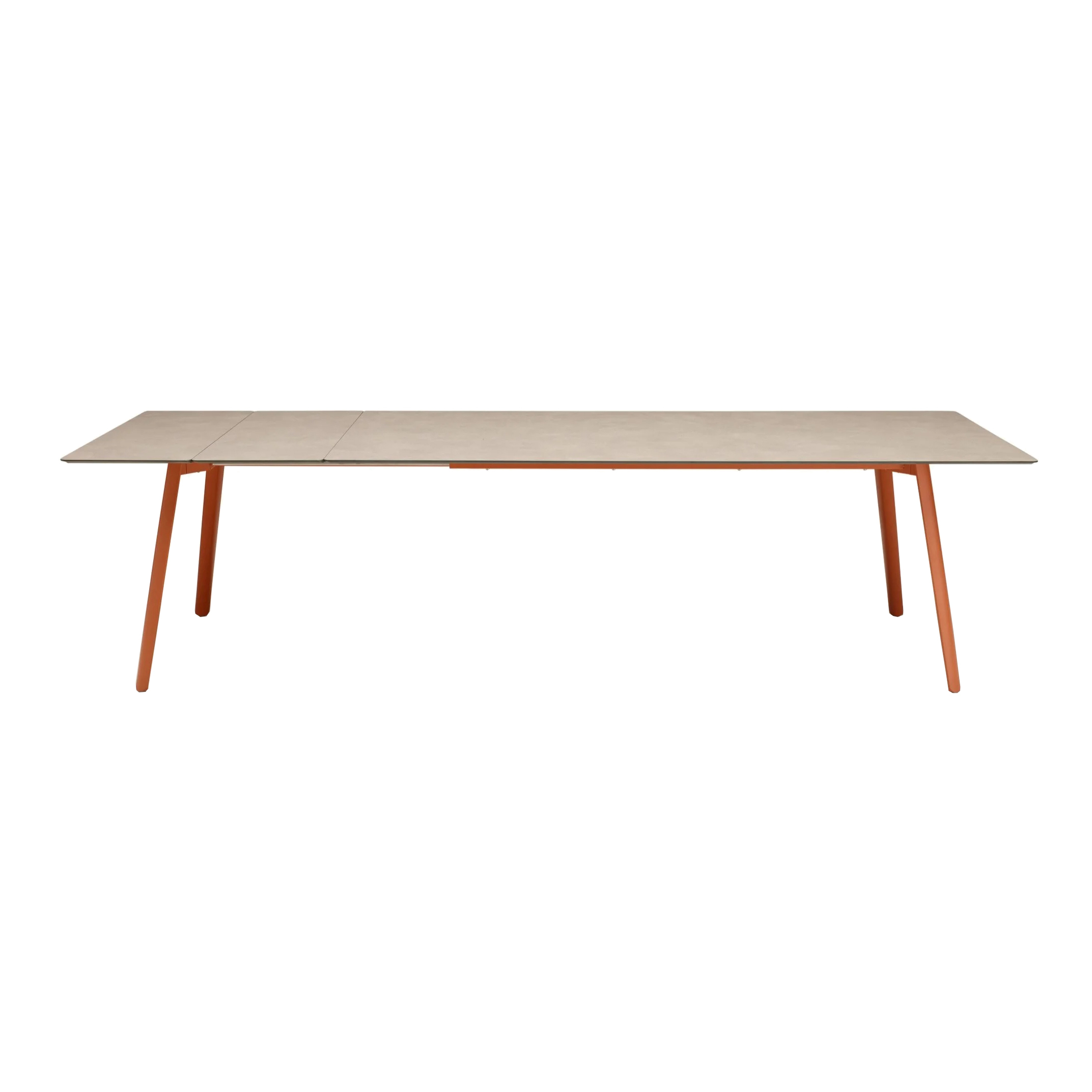 Rectangular 82x39" metal extending table