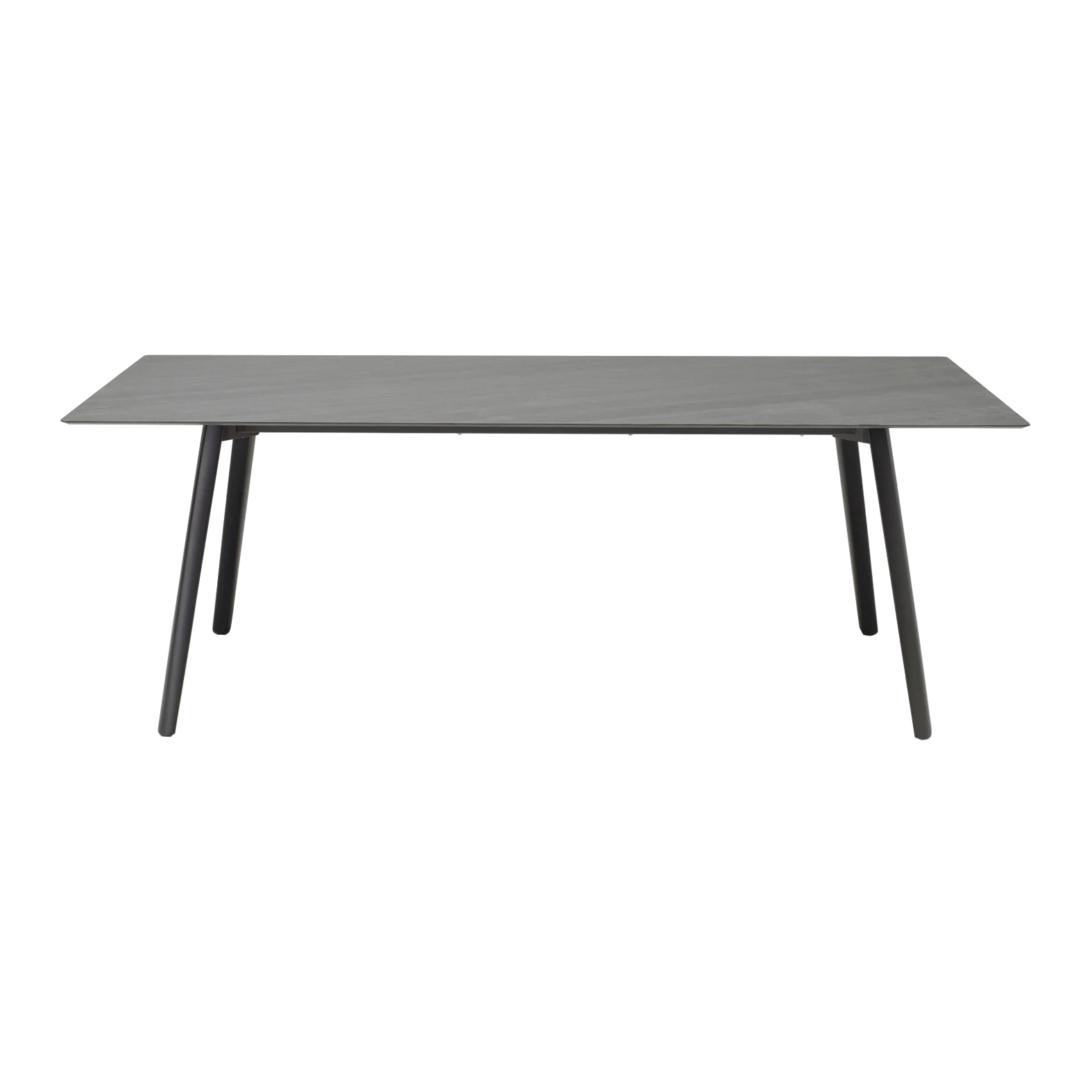 Die-cast aluminum extending table with a rectangular 82/98/114x39" HPL top Squid 2439