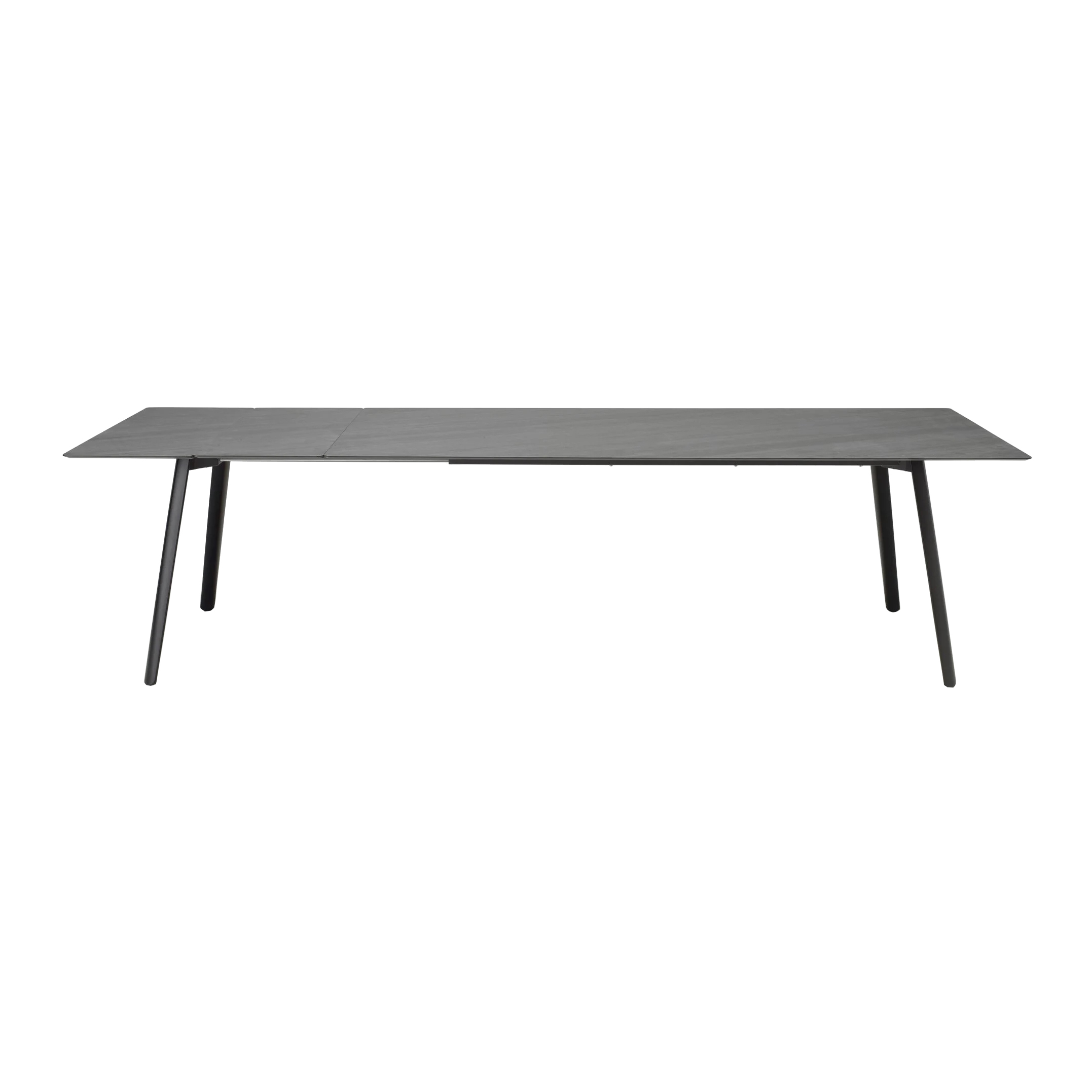 Die-cast aluminum extending table with a rectangular 82/98/114x39" HPL top Squid 2439