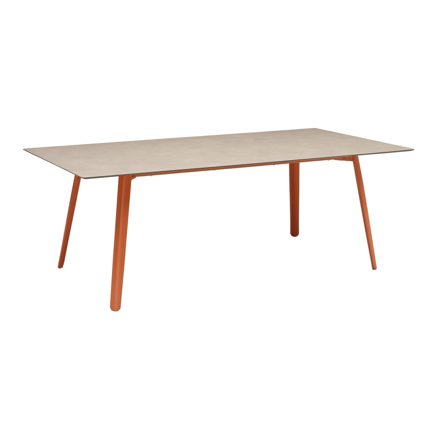 Die-cast aluminum extending table with a rectangular 82/98/114x39" HPL top Squid 2439