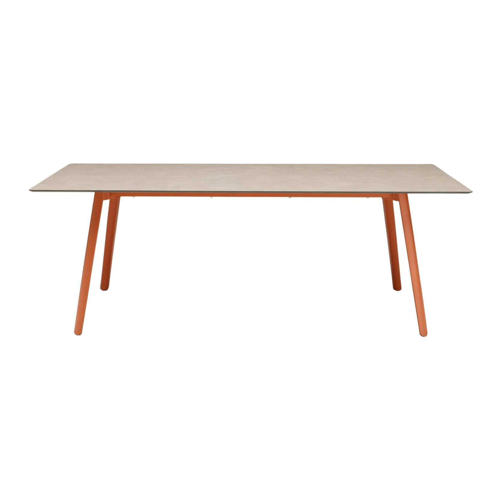 Die-cast aluminum extending table with a rectangular 82/98/114x39" HPL top Squid 2439